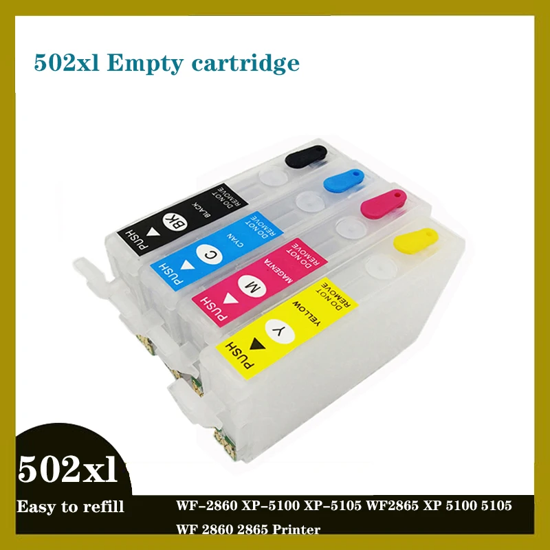 Einkshop-cartucho de tinta T502XL 502 502XL con Chip recargable, para impresoras epson xp5100, XP-5100, XP-5105, WF-2860 - imagen 2