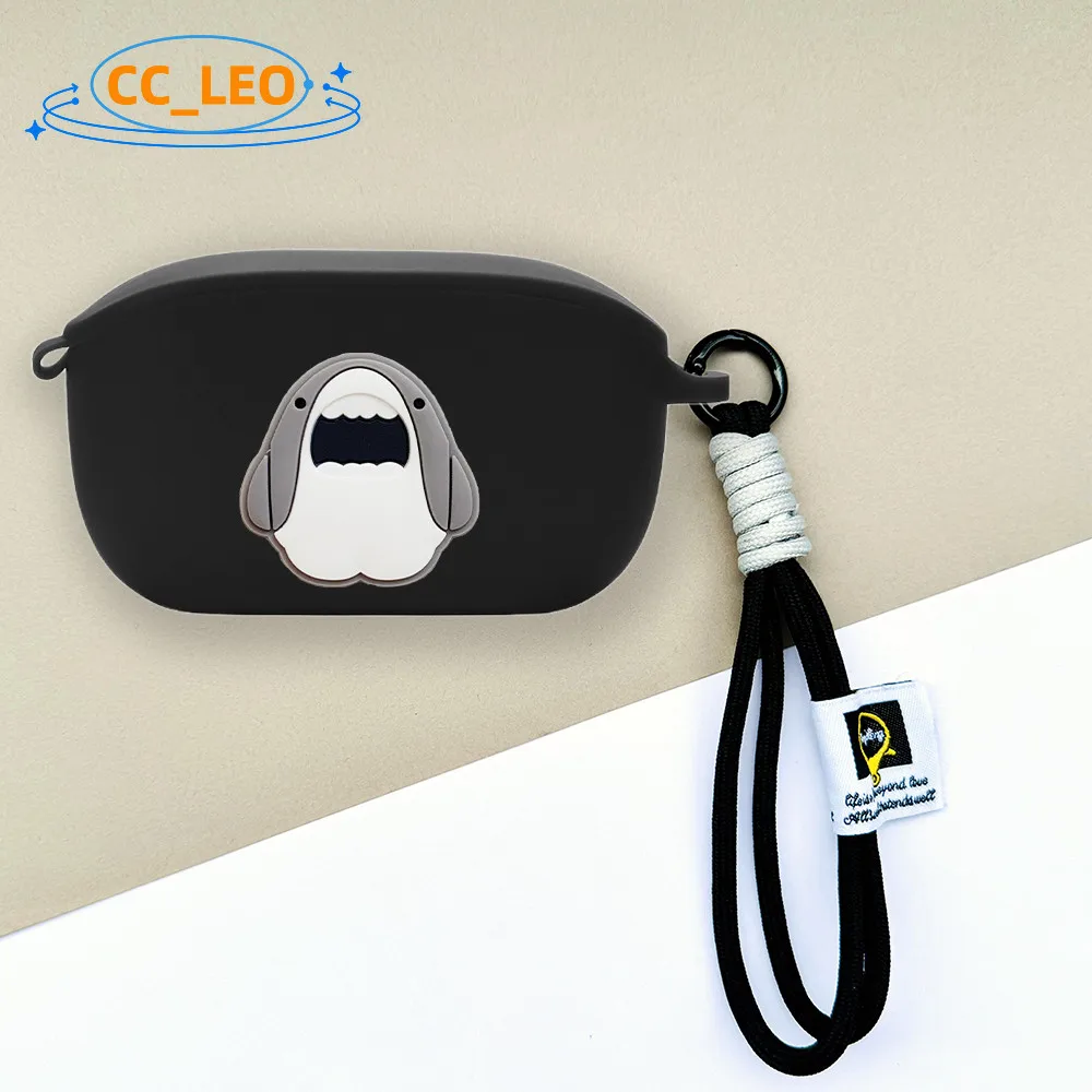 Para JBL Wave100 TWS funda protectora a prueba de golpes Linda cerdito tiburón cordón colgante JBL VIBE100 TWS funda suave de silicona - imagen 4