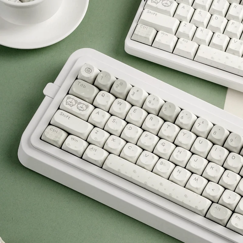 Juego de teclas con tema bonito y sencillo, teclas de sublimación PBT 131, teclas originales personalizadas hechas a mano para accesorios de teclado mecánico - imagen 2