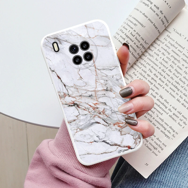 Funda de teléfono con patrón de mármol para Honor 50 Lite Huawei Nova 8i, Funda protectora suave para Honor 50 Lite Coque de silicona TPU - imagen 5
