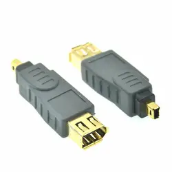 Adaptador IEEE 1394 FireWire 4 Pines Macho a 6 Pines Hembra