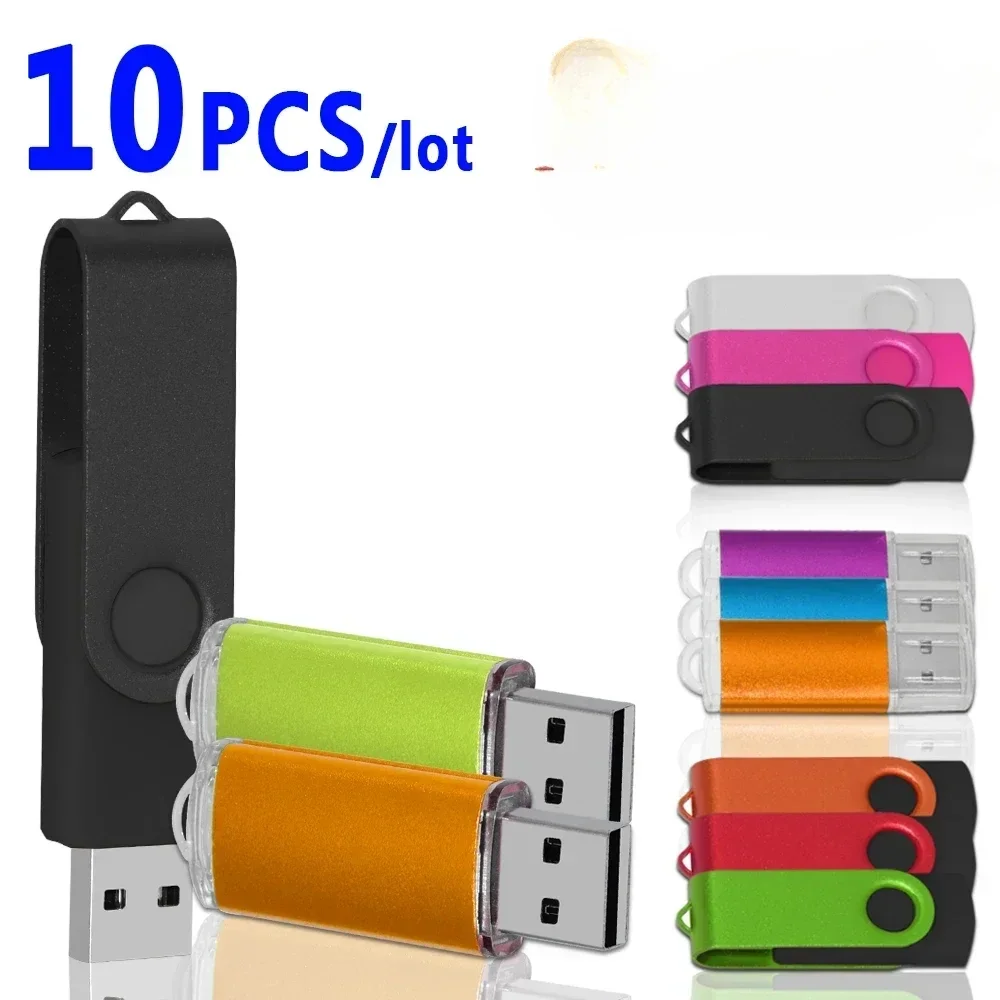 10 unids/lote unidad de lápiz USB de Metal 4GB 8GB 16G Pendrive 32GB 64G memoria Stick logotipo personalizado gratis capacidad Real U disco Cle Usb