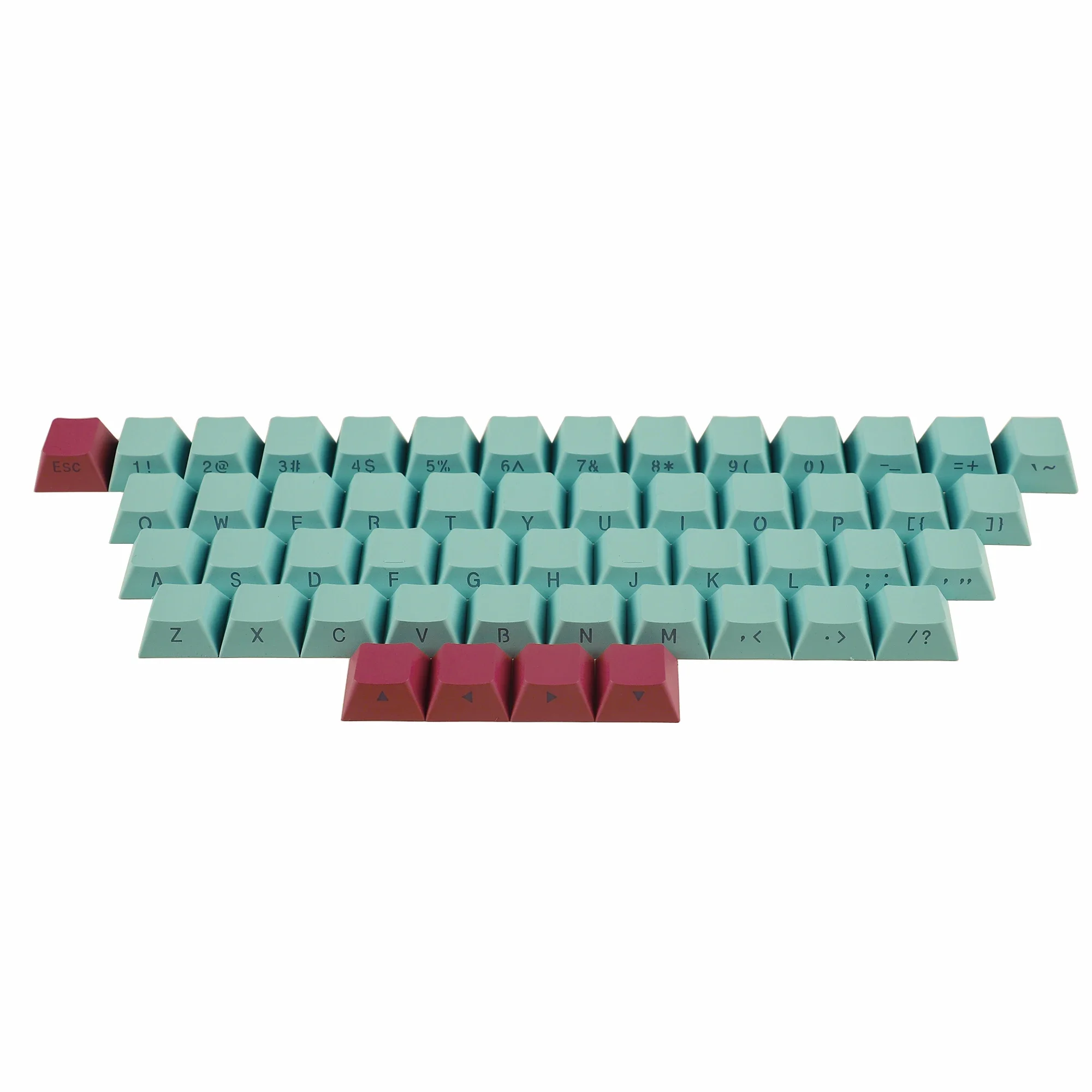 Teclas de modificadores alfanuméricos con perfil de cereza iluminado lateral de doble disparo azul y rosa para teclado Led orientado al sur