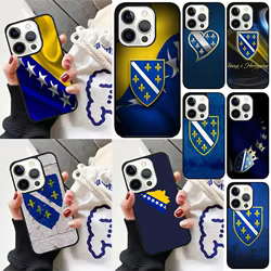 Funda de teléfono con bandera de Bosnia y Herzegovina para iPhone 17 Air 16 15 14 12 13 PLUS 11 PRO MAX