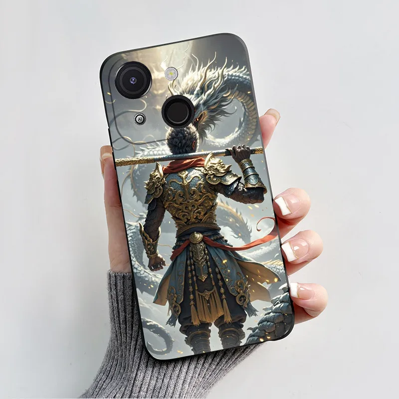 Funda de teléfono para Itel A50C, carcasa de silicona suave A prueba de golpes, color negro Myth Wukong, para Itel A50C A 50C itelA50C A669L - imagen 3
