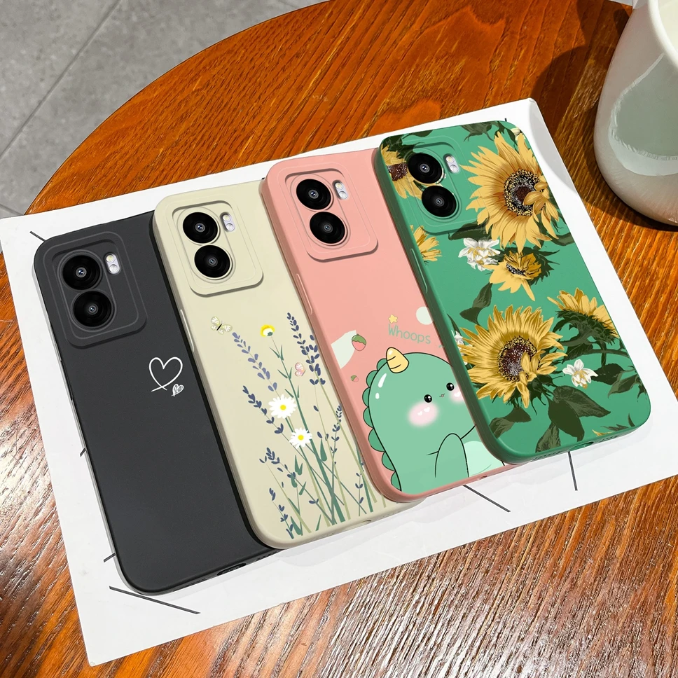 Funda de silicona suave para móvil, carcasa cuadrada de dinosaurio encantador, TPU, para Oppo A57, A57E, A57S, 4G, 5G, OppoA 57, E, A57S, 4G, 5G - imagen 5