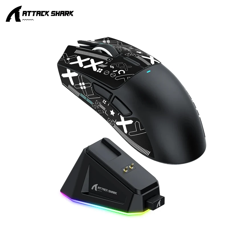X11 Attack Shark Gaming Mouse inalámbrico 1K Hz PAW3311 Macro magnético RGB cargador de acoplamiento para juegos - imagen 2
