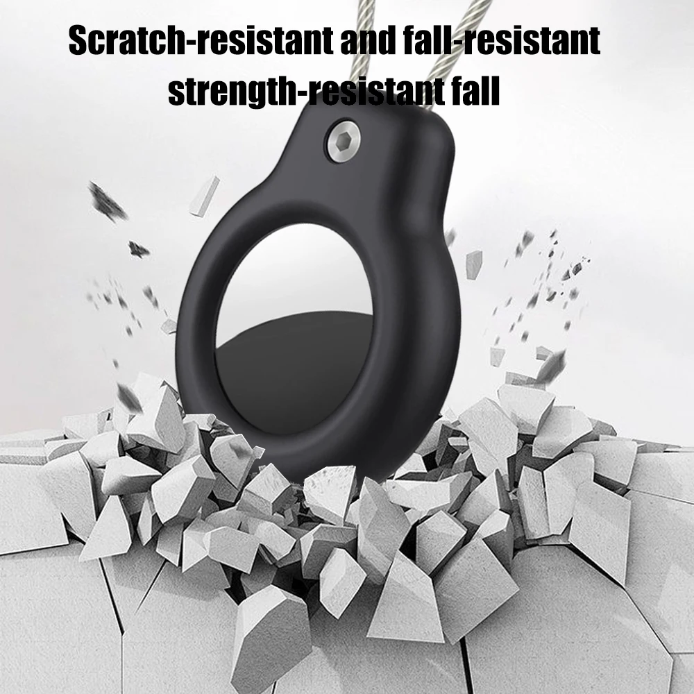 Funda protectora de bloqueo de seguridad para Apple Airtag Air Tag, soporte seguro con llavero con cordón, cubierta de seguimiento de ubicación antipérdida - imagen 5