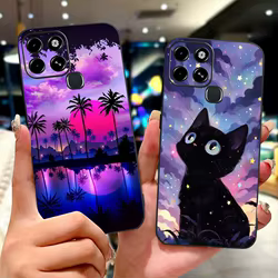 Nuevo diseño de fundas de teléfono para Infinix Smart 6 X6511 X6511B X6511E, fundas blandas de silicona negra para Infinix Smart6