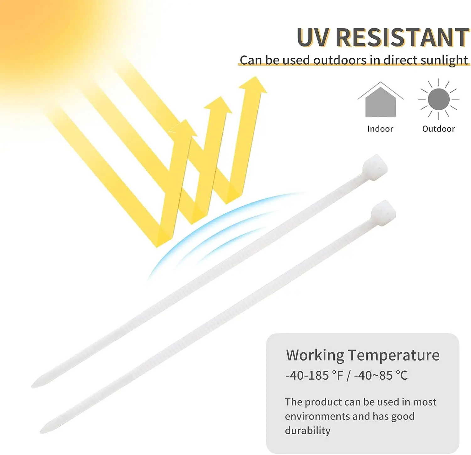 Bridas con cremallera pequeñas, bridas blancas con cremallera 4X150MM 500PCS, bridas para cables de nailon correas autoblocantes, bridas con cremallera transparentes de alta resistencia, cable pequeño - imagen 5