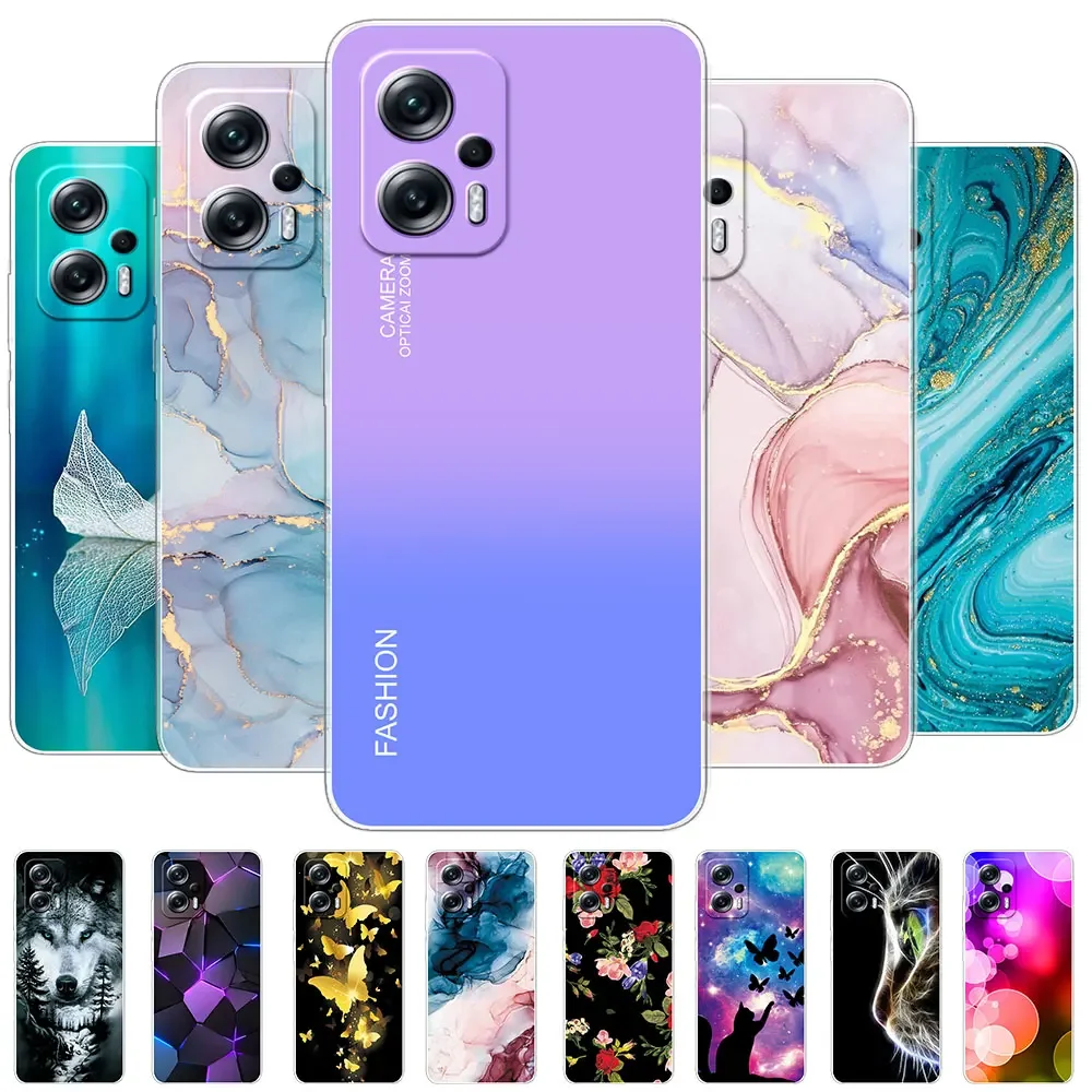 Funda suave de silicona TPU para teléfono móvil Xiaomi, carcasa con diseño claro para POCO X4 GT 5G