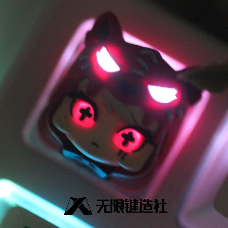 Tecla con tema de cuento de hadas de una sola pieza, 1U ESC, estilo Anime, retroiluminada, diseño personalizado, Teclado mecánico de resina, hecha a mano - imagen 3