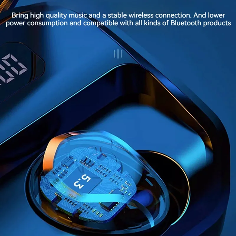 Auriculares P10 TWS Bluetooth 5,3, auriculares inalámbricos con pantalla Digital, auriculares deportivos estéreo 9D resistentes al agua con micrófono - imagen 3