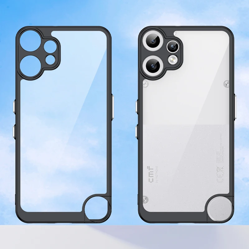 Para nada CMF Phone 2 Pro funda ELVEV transparente duro PC + parachoques suave TPU protección de lente de cámara cubierta transparente - imagen 4