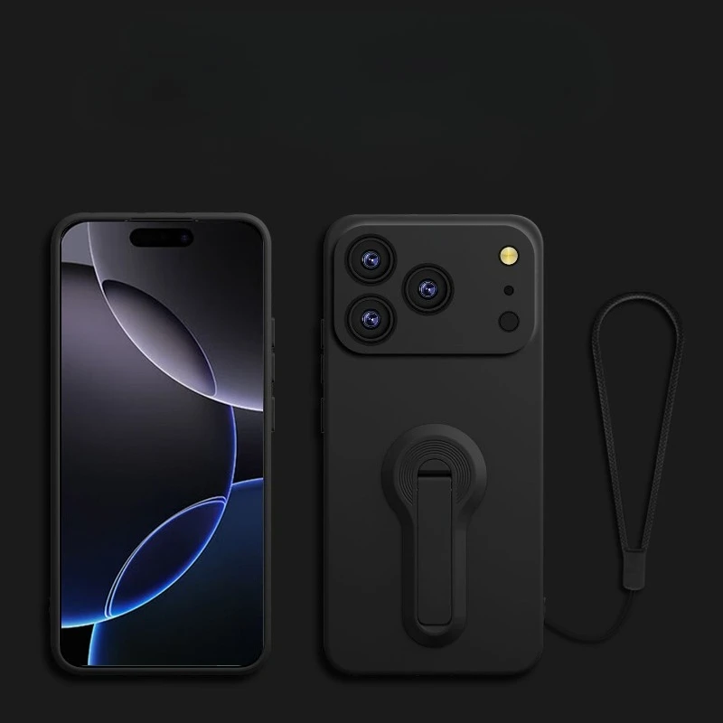 Para Apple iPhone 17 Pro Max Air 17Pro 17Promax carcasa suave de silicona líquida con soporte Invisible funda trasera - imagen 4