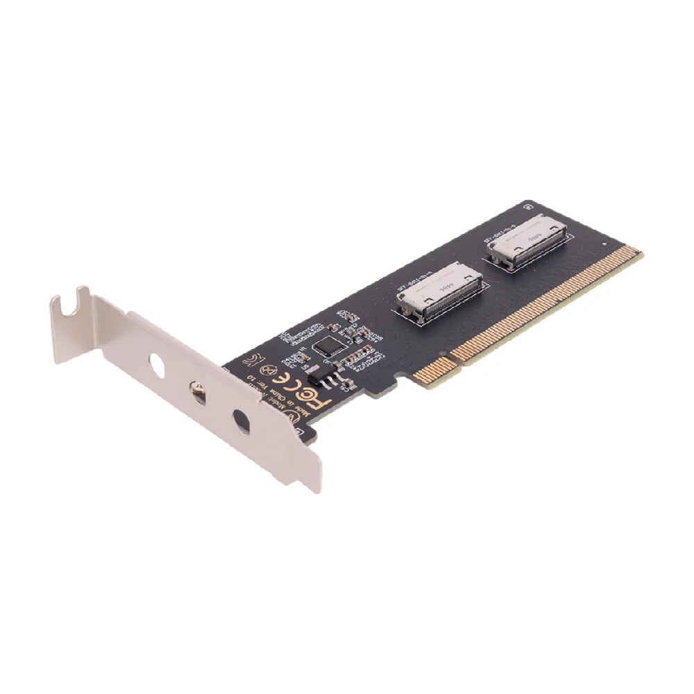 Deflector de media altura y altura PCIe 4,0 3,0 X16 a tarjeta adaptadora de 2 puertos SFF-8612 X8 SFF-8611 8i - imagen 4