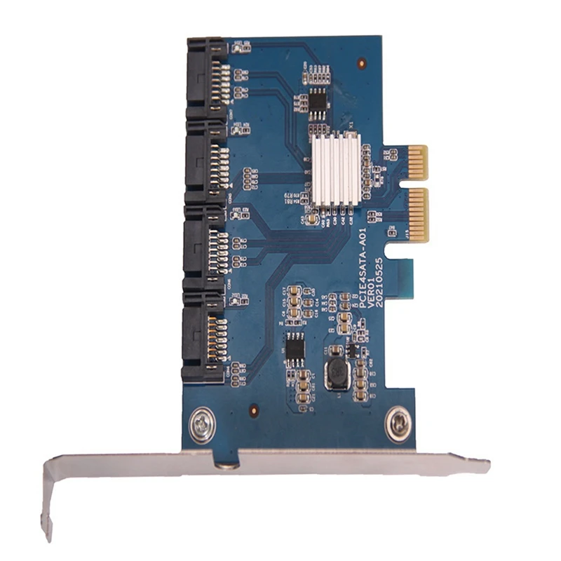 Tarjeta de expansión PCIE a SATA 3,0, adaptador de controlador PCIE SATA, tarjeta adaptadora de disco duro SATA IPFS de 4 puertos - imagen 2