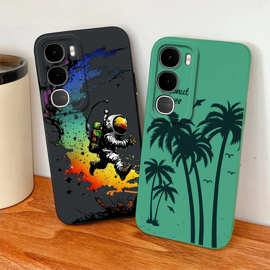 Para Vivo Y31 Pro Y21D Funda de teléfono Simple nube cielo Cámara protección suave cubierta de silicona líquida para Vivo Y 31 Y 21d Funda de parachoques - imagen 3