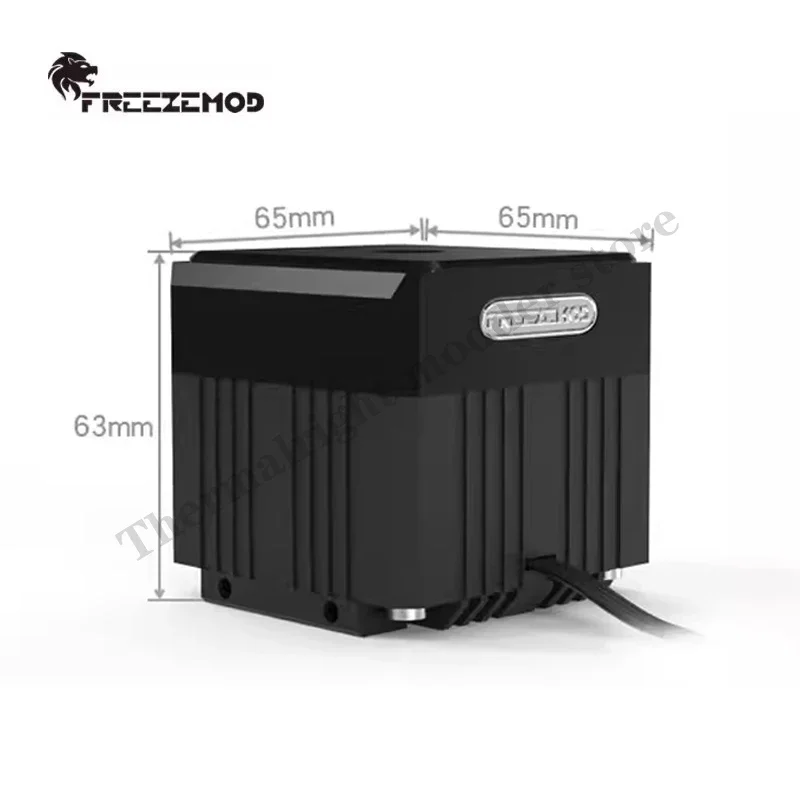FREEZEMOD Bomba de agua DDC PWM de refrigeración silenciosa para PC, circulación de 3,5 metros, flujo de 650L/H, armadura de Metal, cubierta superior POM PU-EG4 - imagen 2