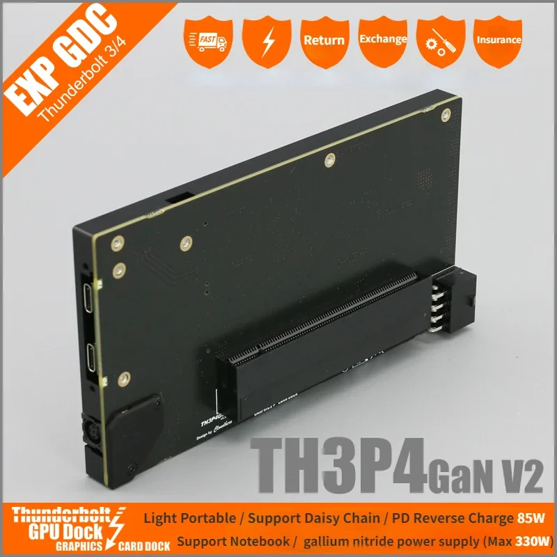 TH3P4GaN V2 ordenador portátil Thunderbolt 3/4, tarjeta gráfica Compatible con USB4, GPU Dock Notebook, TB3, TB4, estación de acoplamiento con funda, nuevo - imagen 2