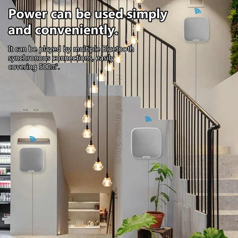 Altavoz Bluetooth montado en la pared del hogar, Sonido Envolvente Hi-fi, computadora, sala de estar, reproducción de sincronización múltiple - imagen 3