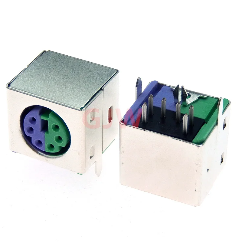 5 uds enchufe de teclado PS2 6P enchufe de ratón verde todo incluido conector de 6 pines terminal S de seis núcleos - imagen 2