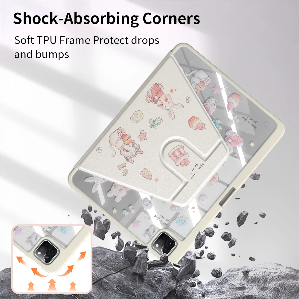 Fundas protectoras de dibujos animados para iPad Pro 11 12,9 13 M2 M4 M3 9,7 10,2 5th 6th 7/8/9 10th 11th mini 6 7 funda Air 3 4 5 6 - imagen 4