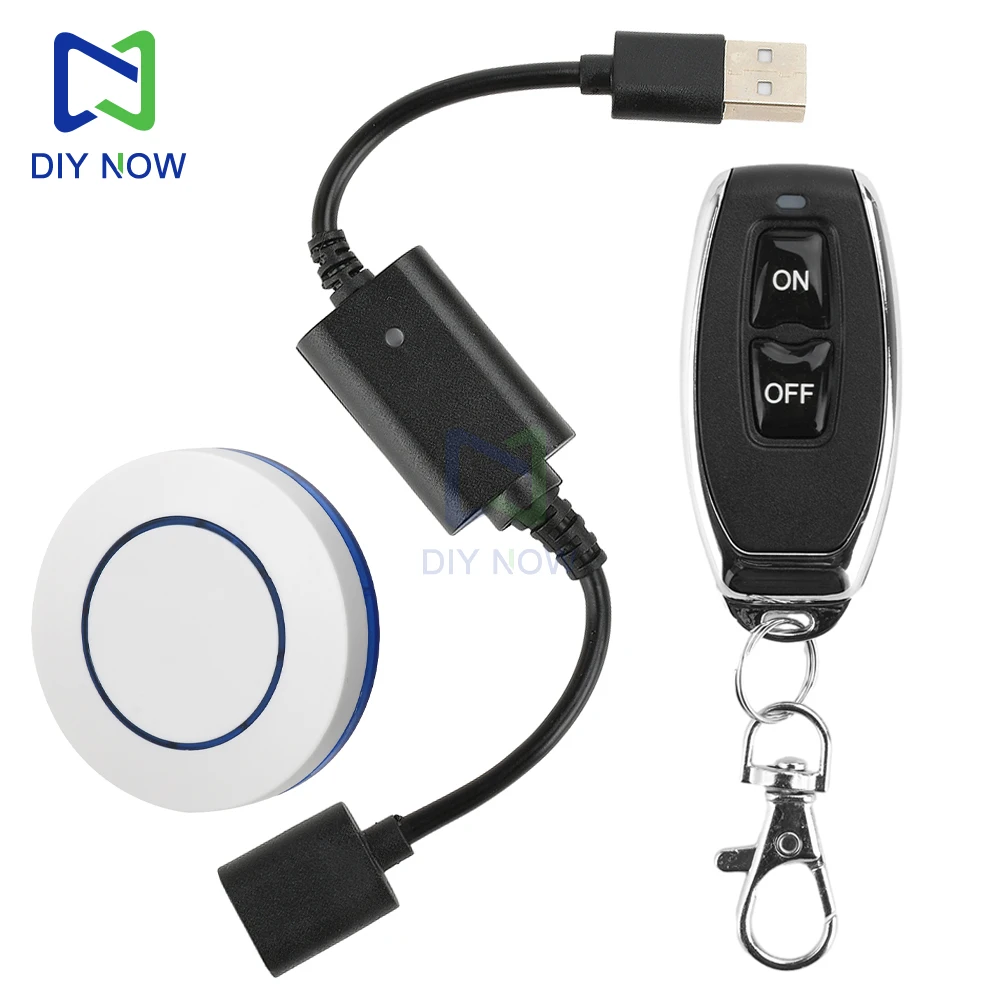 Receptor DC 5V USB macho hembra Micro 433Mhz interruptor de Control remoto inalámbrico RF adecuado para Control inalámbrico doméstico DC 3,7-12V - imagen 2