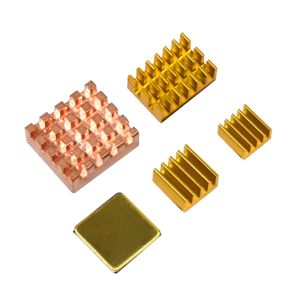 Radiador disipador de calor de cobre frambuesa, Mini PC Raspberry Pi 4 3 2 1 modelo B A Plus procesador memoria RAM Chip Lan refrigeración del disipador de calor - imagen 3