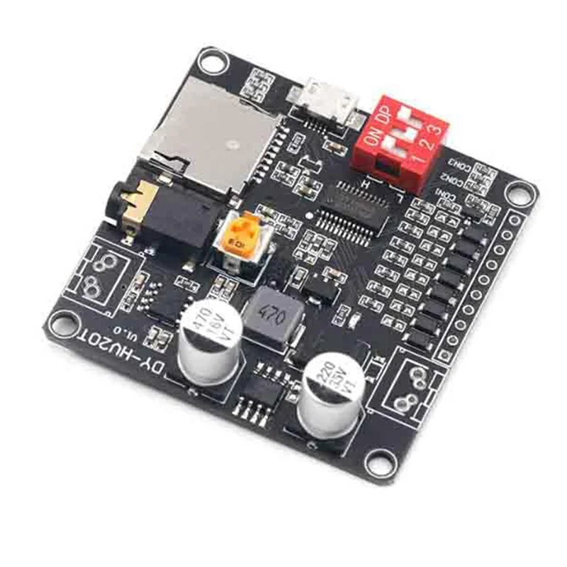 5 uds DY-HV20T HV20T 12V/24V 10W/20W módulo de reproducción de voz compatible con tarjeta Micro-SD reproductor de música MP3 para Arduino - imagen 4
