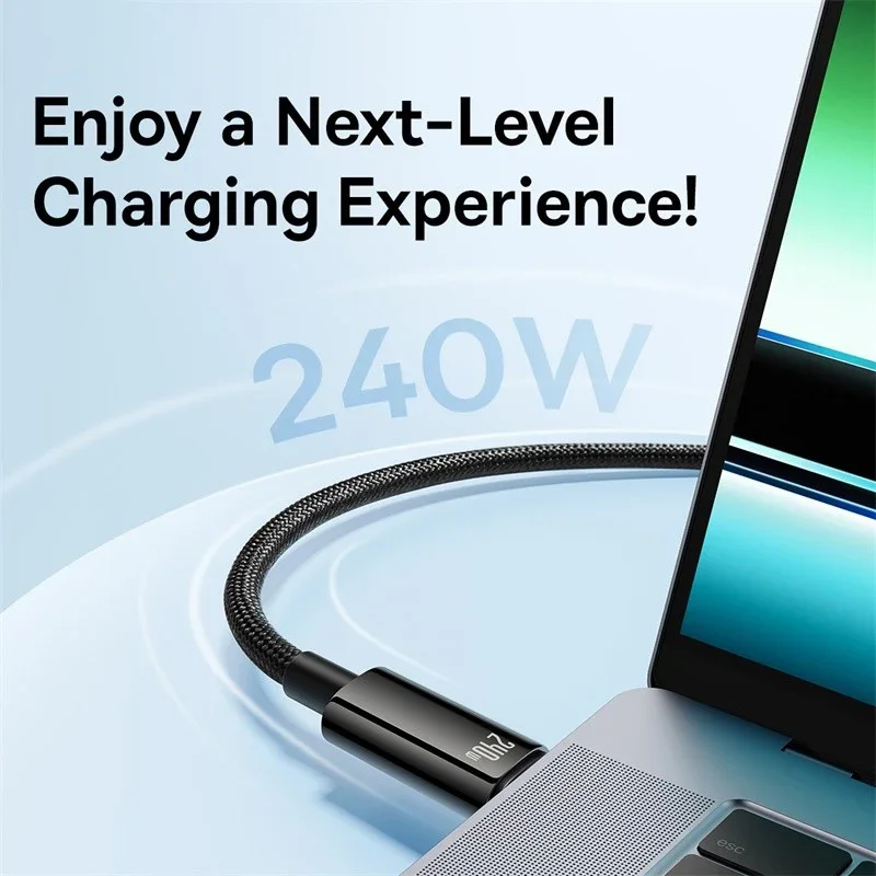 Cable Baseus USB-C para iPhone y MacBook – Carga rápida - imagen 2