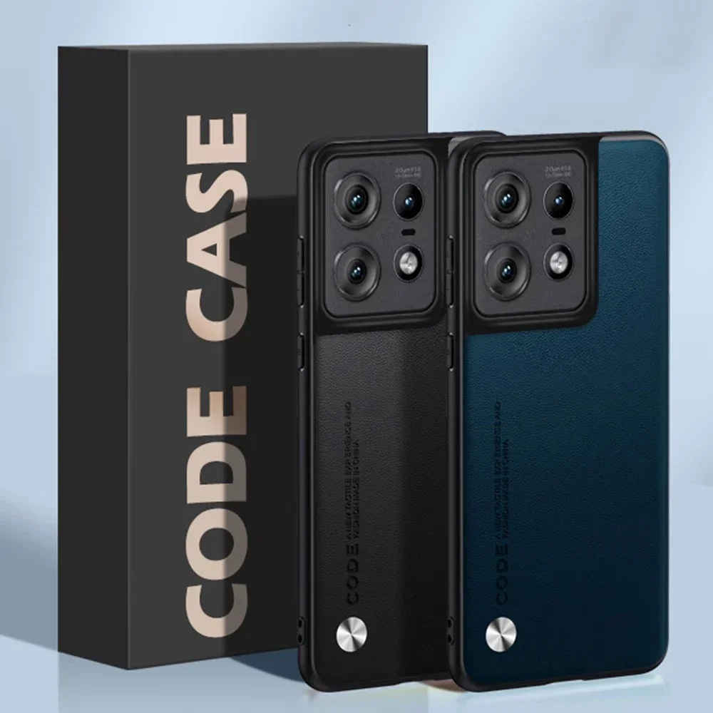 Funda de cuero para Motorola Moto Edge 50 Pro, funda protectora de silicona mate de fibra de carbono de lujo para teléfono MotorolaEdge50Pro Coque - imagen 3