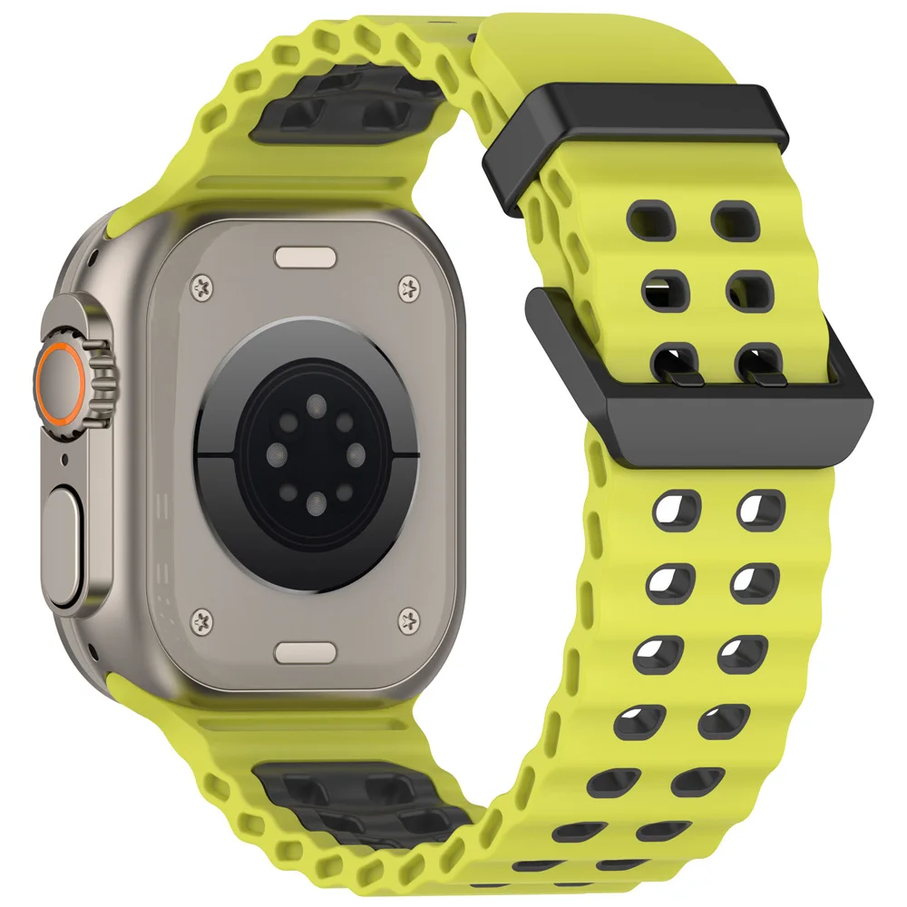 Sports Silicone Watch Strap For Apple Watch Ultra 2 49mm 46mm 45mm 44mm Watchband For iWatch Series 10 9 8 7 se Band Bracelet - imagen 5