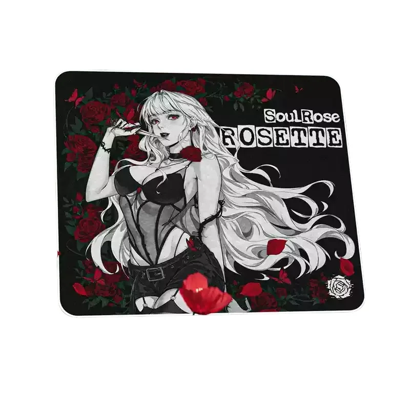 SoulRose Rosette Alfombrilla de ratón para juegos Tema de personaje de anime 490 * 420 Adhesivo inferior de poliuretano Control equilibrado de superficie fina - imagen 5