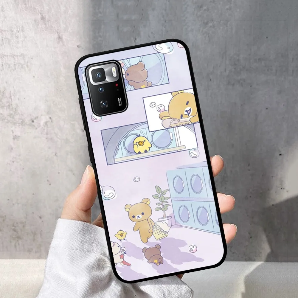 Bonita funda de teléfono Rilakkuma para Redmi Note 4X5 A 6 7 8 T 9 9S 10 11S 11Epro Poco M3 Pro - imagen 5