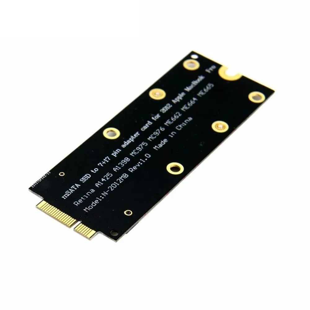 Tarjeta adaptadora de conector convertidor mSATA SSD a 17 + 7 pines para Macbook Pro Retina iMac A1425 A1398 MC975 MC976 ME662 ME664 2012 - imagen 4