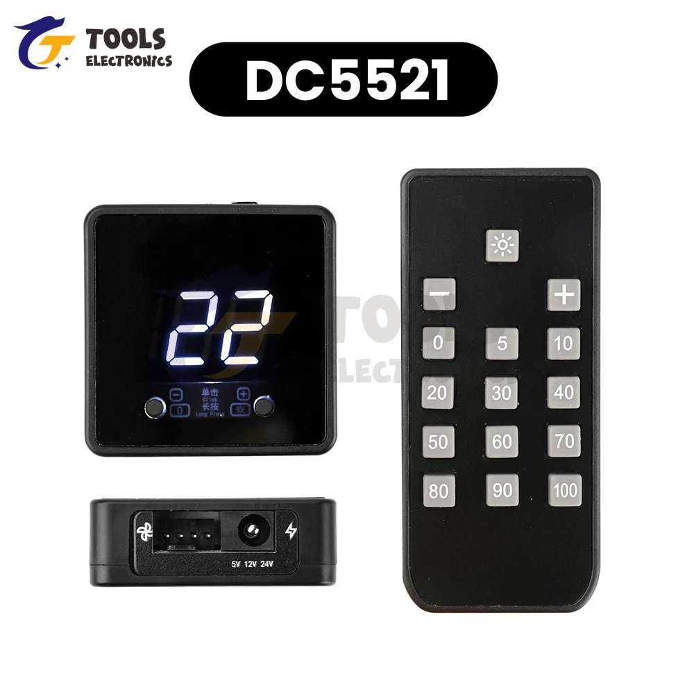 Controlador de velocidad PWM de ventilador de 4 pines, pantalla Digital, Control remoto, 24V CC, 12V, 5V, Gonvernor para refrigeración de PC DIY - imagen 5