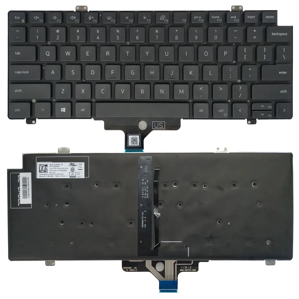Nuevo teclado latino/estadounidense/español/Reino Unido para DELL Latitude 5420 5421 7420 7520 7521 2 en 1 (Año 2021) 0CW3R5 SN2006B SG-A2750-XUA - imagen 2