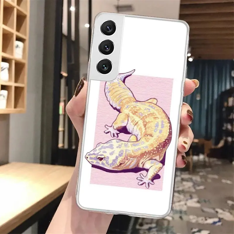 Funda de teléfono de silicona de lagartos Geckos para Samsung Galaxy S23 S24 S25 Ultra S21 Plus S20 FE S22 S10 + Funda de borde Galaxy S23 S24 - imagen 3