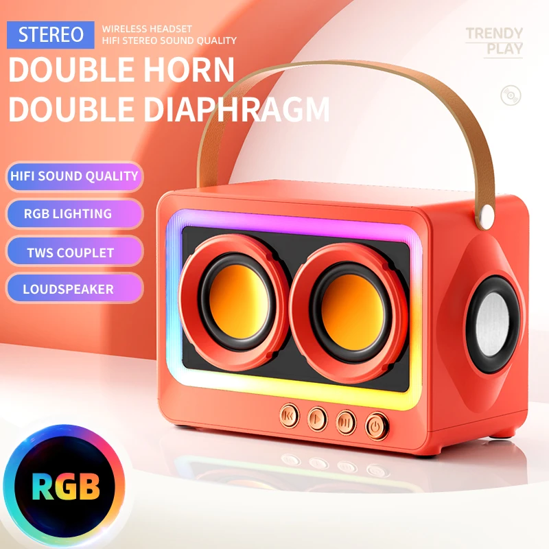 Altavoz Bluetooth portátil, caja De sonido HIFI inalámbrica, Mini Blootooth, Bocina Mp3, Coluna De Audio, deflector De columna TWS - imagen 3