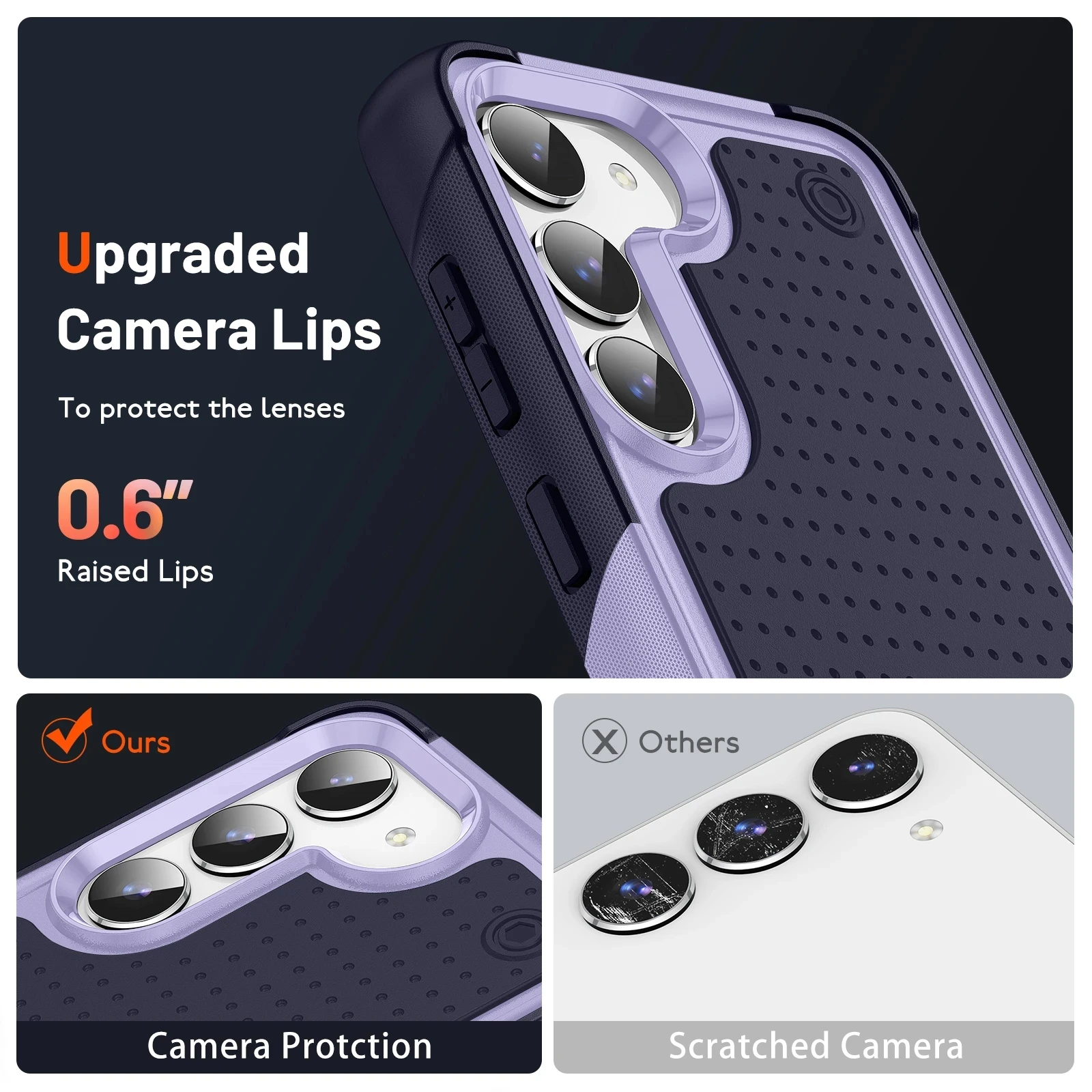 Funda protectora de cámara antisudor para Samsung Galaxy S21S22 S23 Ultra S21FE A54 A14 A13 A33 A53 A73 A52 A52S 5G - imagen 3