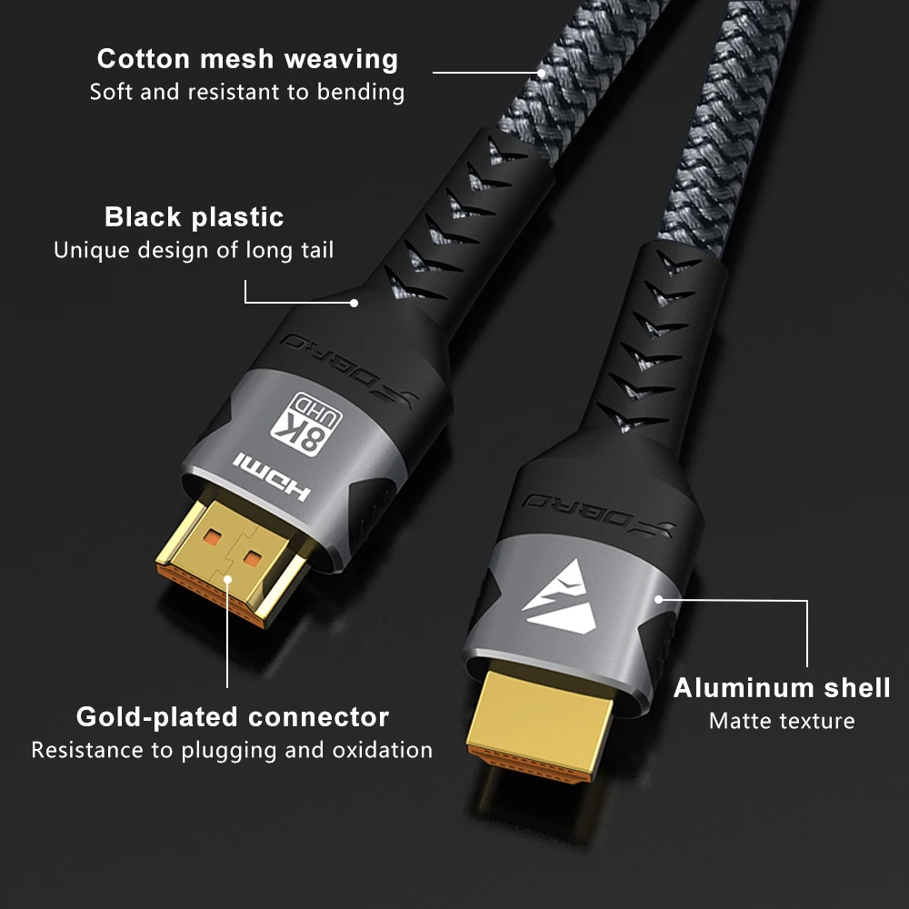 Cable compatible con HDMI 2.0 cable 4k 30 / 60Hz 1080P / 60Hz / 120hz adecuado para Xiaomi Xbox ps5 PS4 ordenador portátil cable digital compatible con HDMI - imagen 4