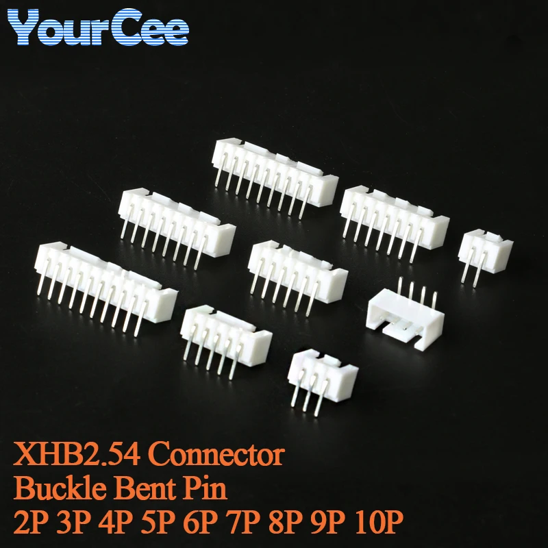 20 piezas conectores XHB2.54 enchufe hembra hebilla bloqueable aguja curva/recta Vertical Horizontal 2P 3P 4P 5P 6P 7P 8P 9P 10PIN - imagen 4