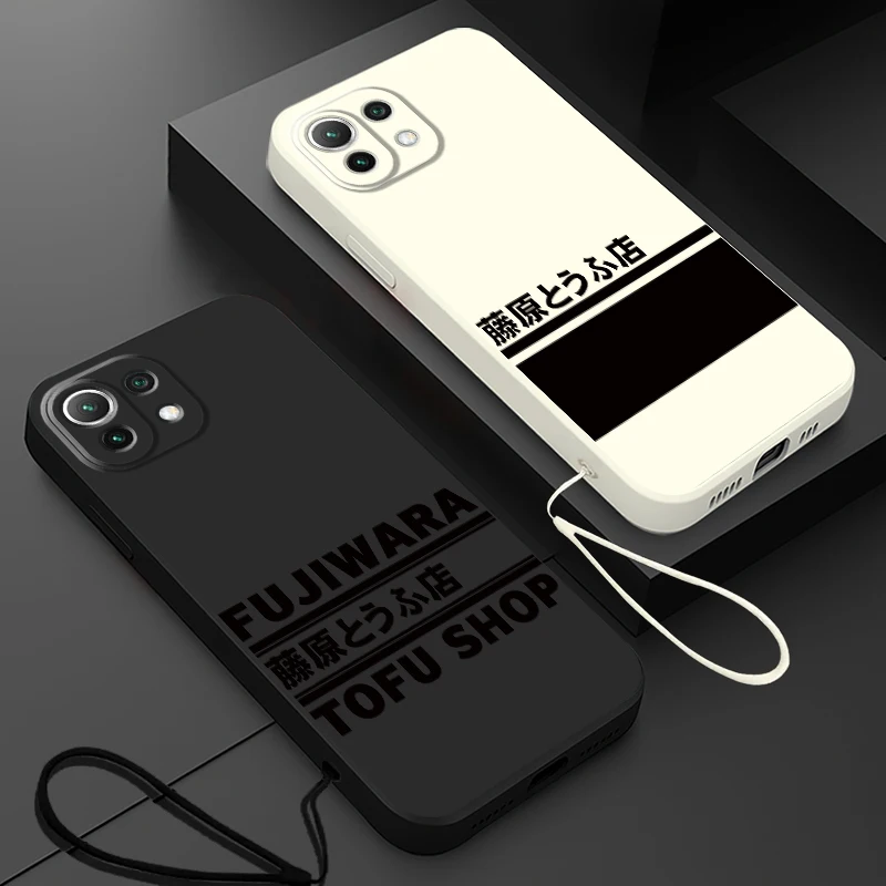 Funda de teléfono de cubierta suave para Xiaomi Poco F4 X3 NFC F5 F3 X4 X3 Pro Anime iniciales D coche