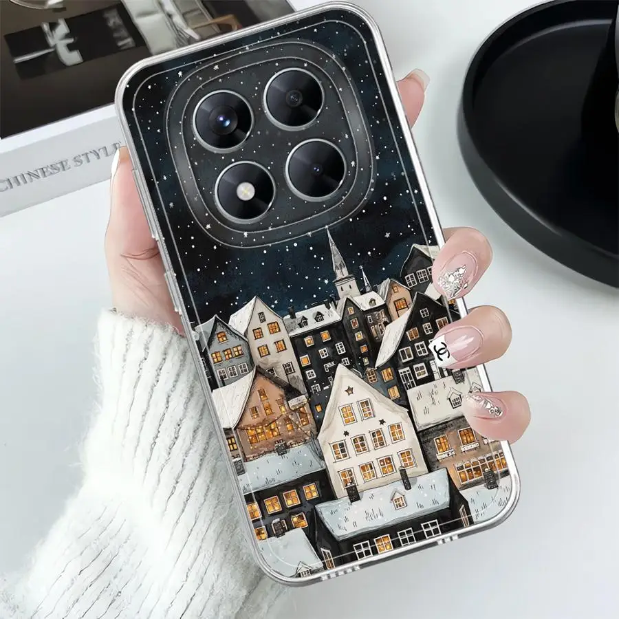 Funda Protectora para Teléfono Xiaomi Redmi Note 14 Pro Plus 10S 11S A4 13C 9 10 12S 14C Note 13 11 12, Diseño Invernal, Nieve, Navidad, Papá Noel - imagen 4