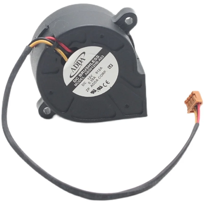 PARA ADDA AB5012HB-A03 50x50x25mm DC 12V 0.35A ventilador de refrigeración de proyector de doble rodamiento de bolas de 3 cables - imagen 5