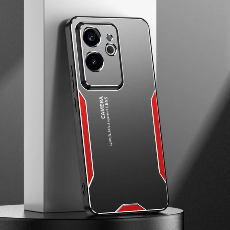 Para Realme GT6 versión china funda Metal aluminio lente protectora escarcha prevenir huellas dactilares Metal + cubierta de TPU - imagen 5