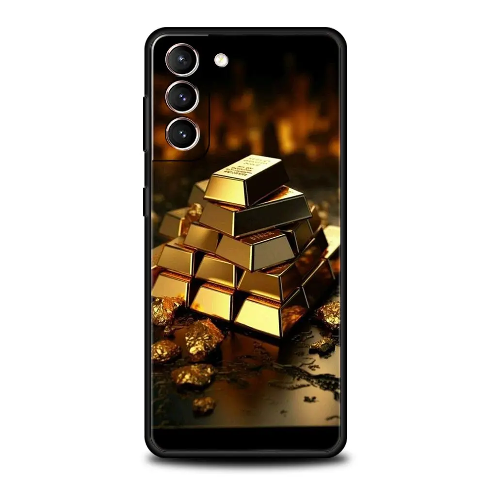 Funda de teléfono con diseño de dinero dorado para Samsung Galaxy S25 Edge S24 S23 S22 S21 Ultra S20 FE 5G S10 S10E S9 Plus, funda suave de TPU - imagen 5