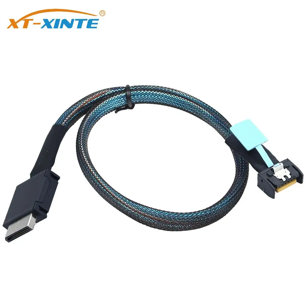 Cable adaptador Gen5 PCI-E MCIO Slimline SFF-8654 4i a Oculink SFF-8611 4i