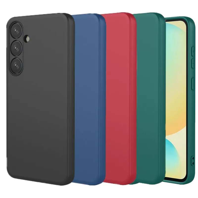 Funda Flexible de silicona líquida TPU para Samsung Galaxy S25 S24 FE S23 Ultra S22 Plus S21 S20 5G, funda protectora, Coque Capa